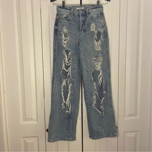 Pacsun Ripped Baggy Jeans Lightwash
